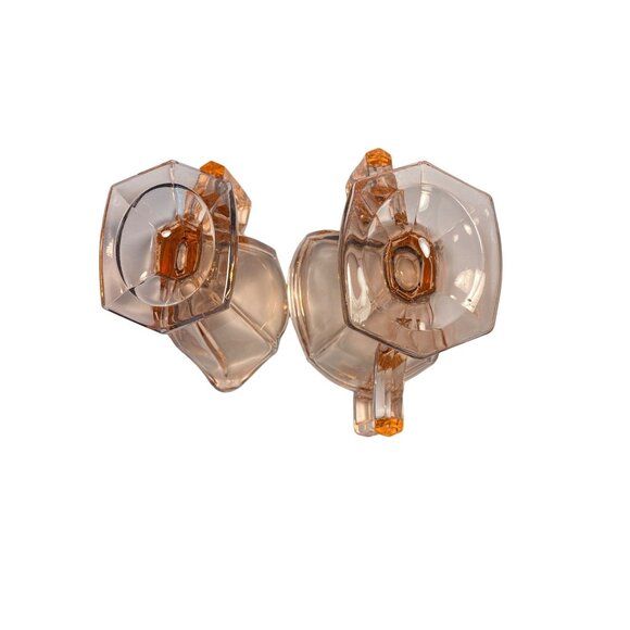 Antique Heisey #354 Flamingo Pink Depression Glass Cream & Sugar Set - Picture 3 of 8